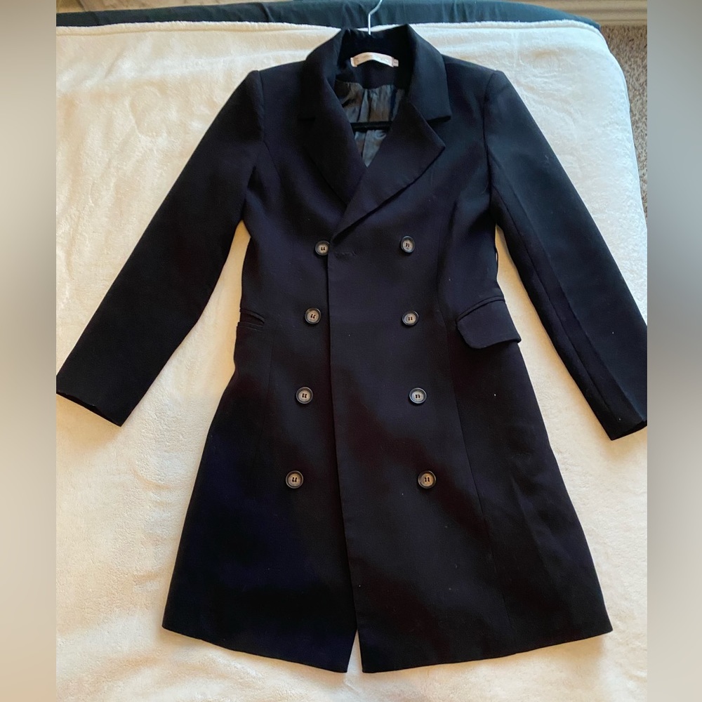 Black women’s  coat, light, size - S, - Picture 3 of 4